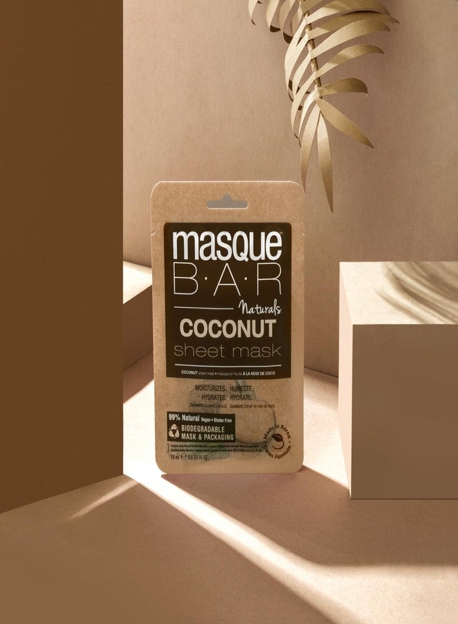 masque BAR Korean Coconut Sheet Mask, Biodegradable Mask & Packaging, Moisturizing & Hydrating Sheet Mask - Image 4